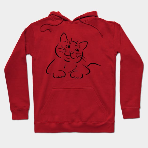 Funny Cat Design Hoodie by hldesign